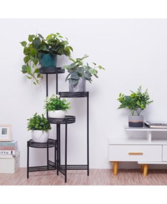 Metal Multi-tier Planter Flowers Pots Holder Garden Patio Decor Plants Rack Stand