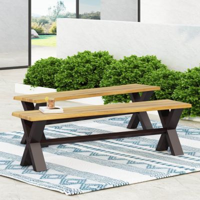 Streamdale Acacia Wood X-Cross Picnic Bench