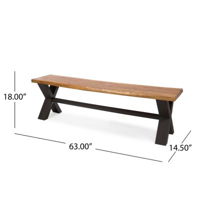Streamdale Acacia Wood X-Cross Picnic Bench