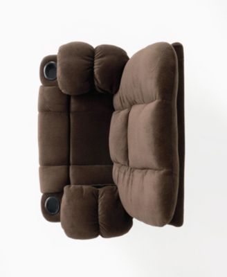 Recliner with Fabric and Cup Holders