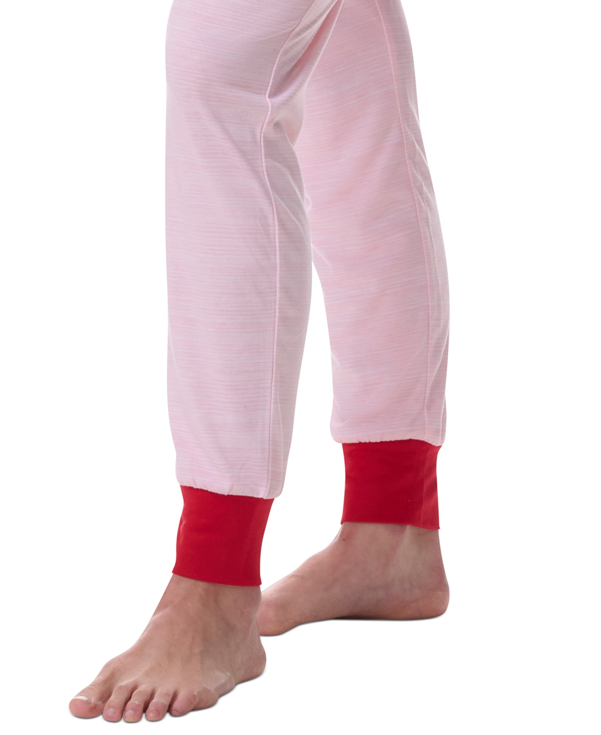 Tommy Hilfiger Women's Printed Short-sleeve Tee & Jogger Set In Stripe Strawberry Cream