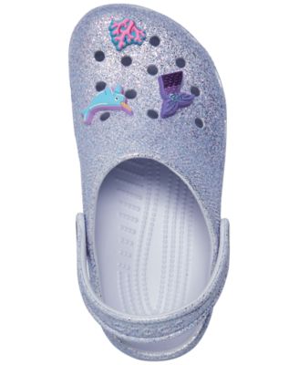 Little Girls Glitter Sea Classic Clogs from Finish Line