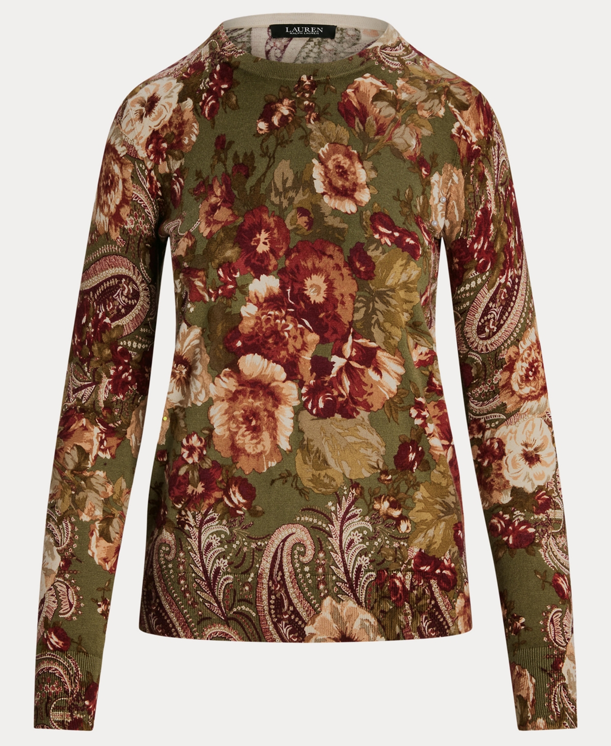 Lauren Ralph Lauren Women's Floral Cotton-Blend Sweater
