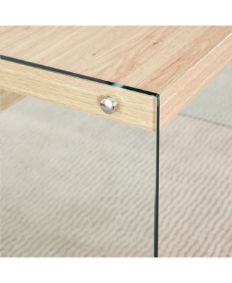 Streamdale Modern Glass and Fiberboard Coffee Table