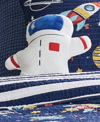 Galaxy 3D Astronaut Shaped Kids Decorative Pillow, 12" x 15"