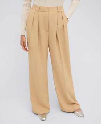 Kenneth Cole - Women's High-Rise Wide-Leg Twill Pants