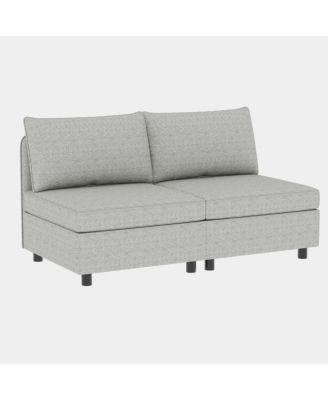 Modular Sectional Sofa, Convertible Sofa Seat With Storage, Sleeper Sectional Sofa Set, Fabric Flexible Modular Combinations for Living Room