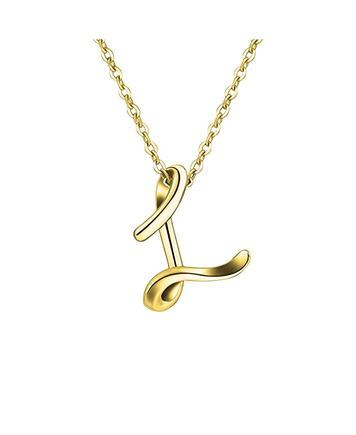 Stylish 14K Gold Plated Initial Necklace - Initial l
