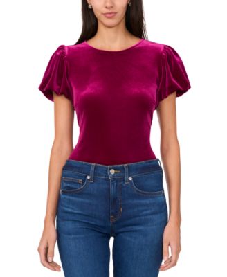 Parker - Women's Solid-Color Puff Short-Sleeve Top
