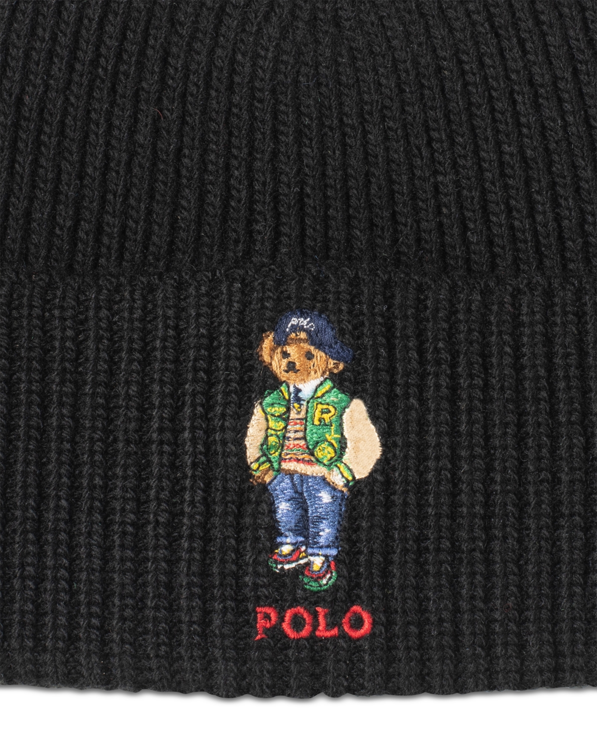 Polo Ralph Lauren Men's Signature Varsity Bear Beanie In Polo Black