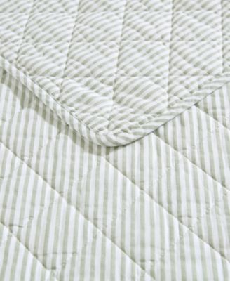 Oxford Stripe Reversible 3-Pc. Quilt Set, Full/Queen