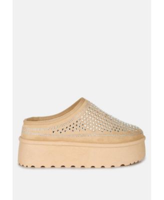 Kickles Rhinestones Embellished Platform Classic Slip-On