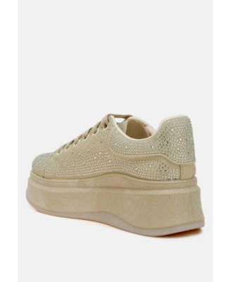 Jitter Bug Rhinestones Embellished Chunky Sneakers