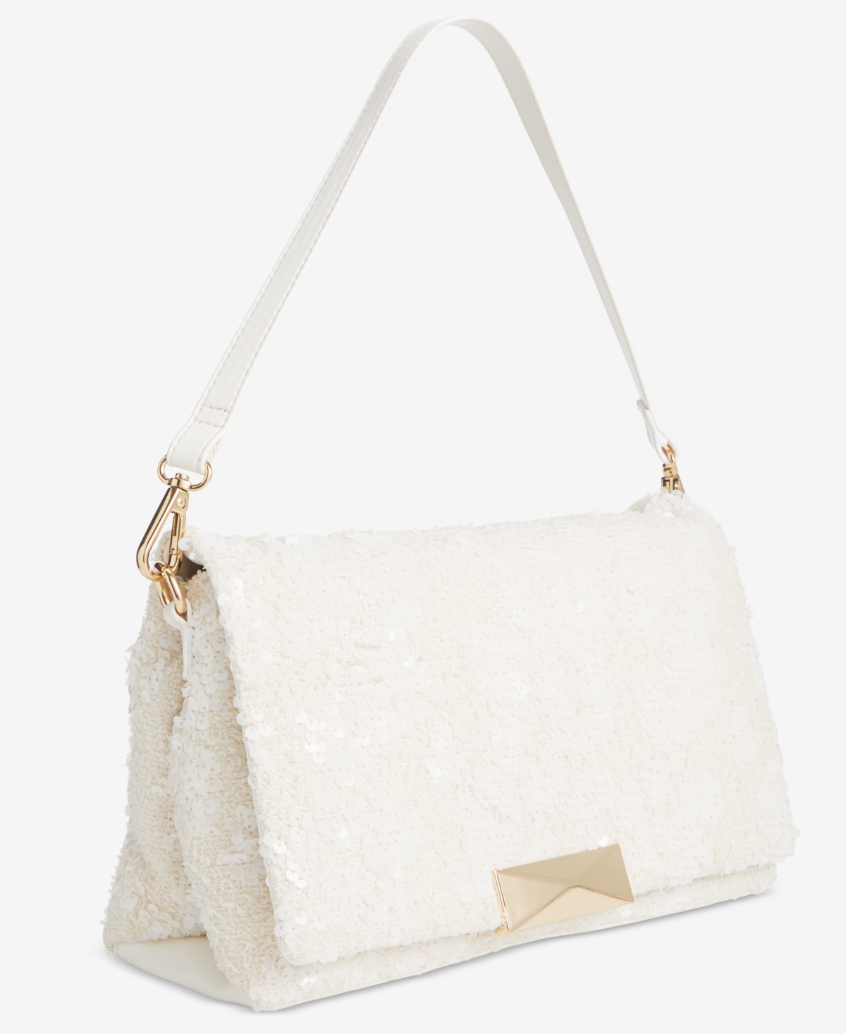 INC INTERNATIONAL CONCEPTS NINAH SMALL SEQUIN BOUCLE CLUTCH CROSSBODY, CREATED FOR MACY'S 