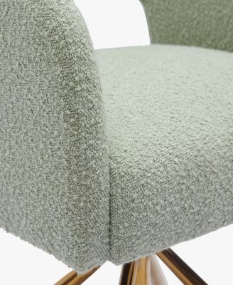 Mid-Century Modern Wide Boucle Swivel Accent Arm Chair (Set of 2)