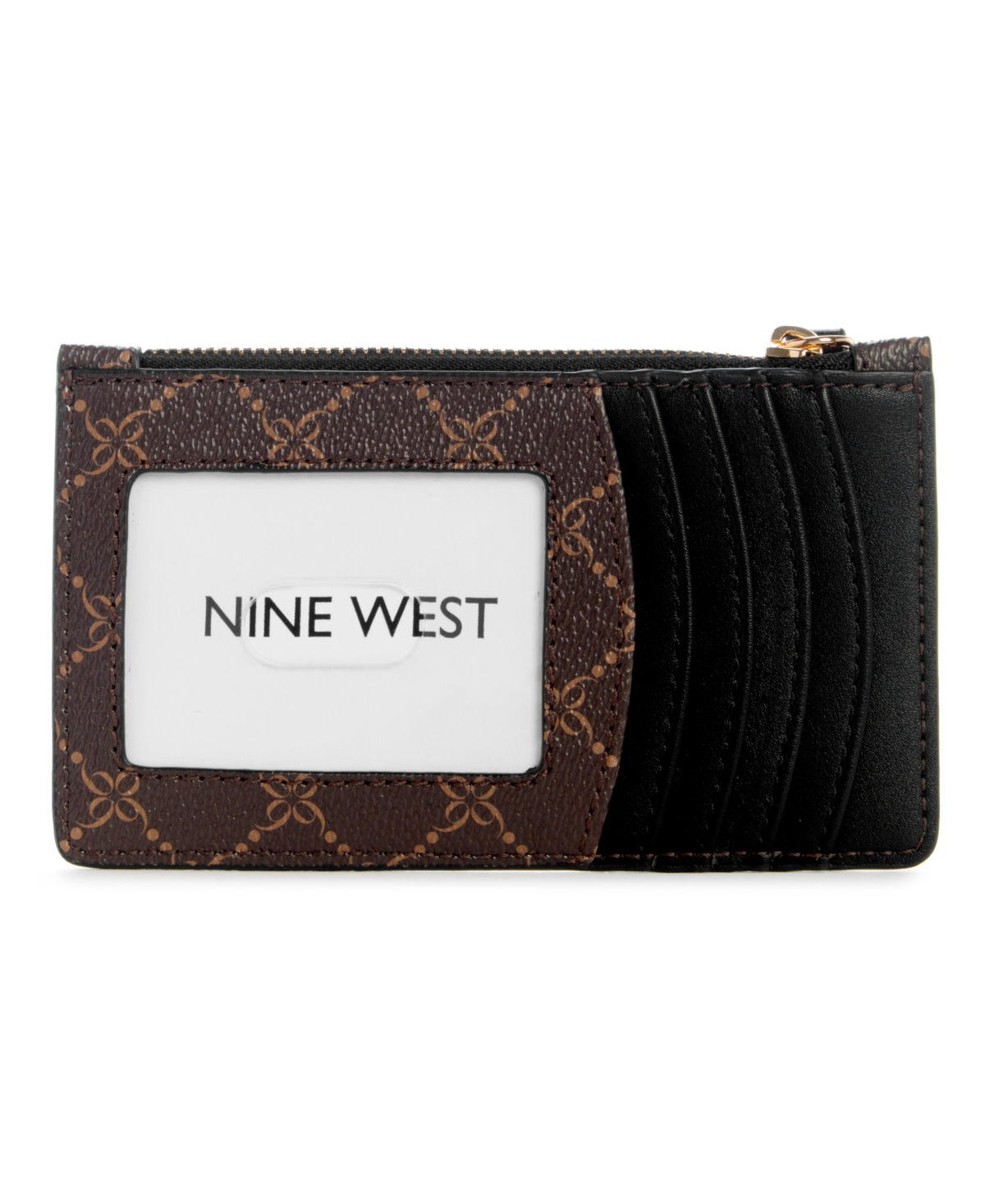 Nine West Linnette Coin Card Case In Brown Black