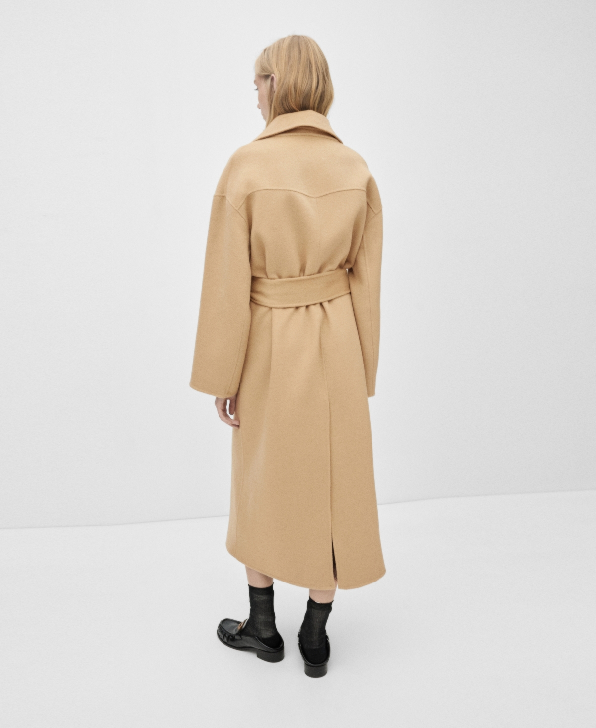 Mango Women's Woolen Coat With Belt