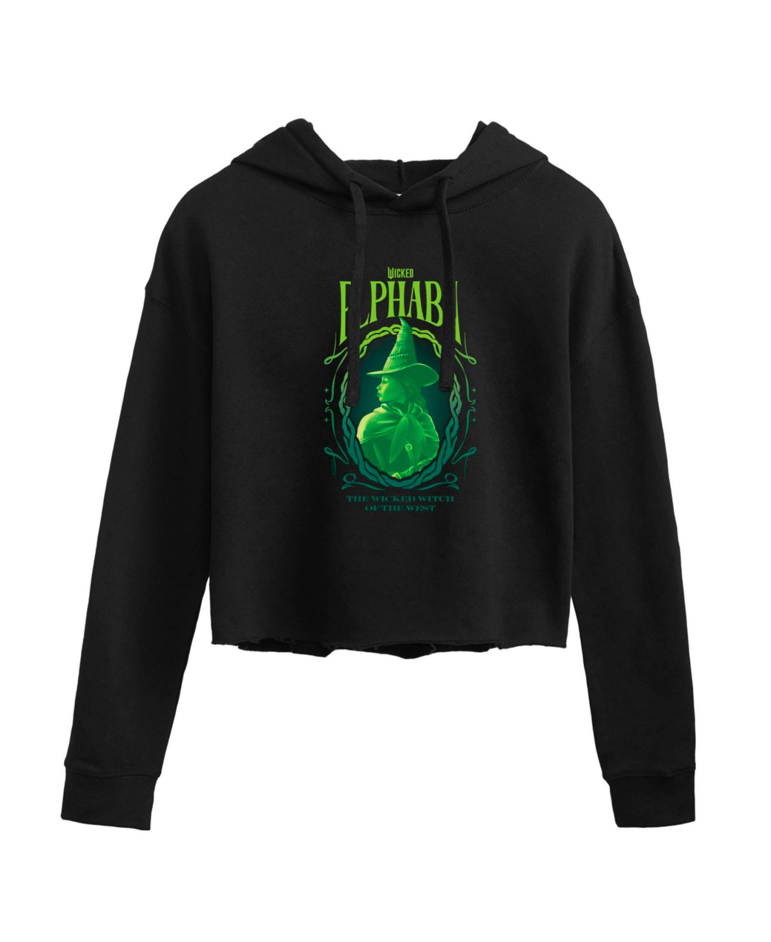 Trendy Juniors Wicked Elphaba Graphic Cropped Hoodie