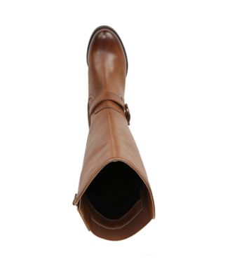 Jaya Wide Calf Knee High Block Heel Riding Boots