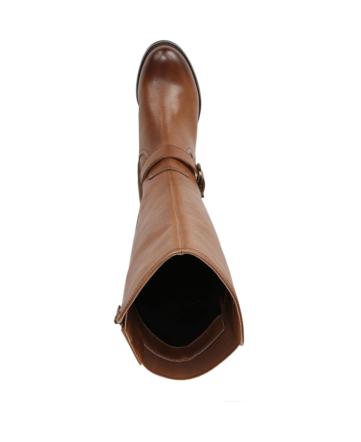 Naturalizer Jaya Womens Zipper Leather Knee-high Boots In Saddle Tan Leather