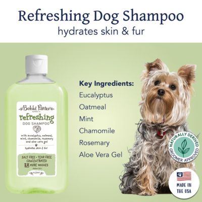 (Botanical) REFRESHING DOG Shampoo Eucalyptus Oil, Mint Oil, Oil Oat, Chamomile, Rosemary, Aloe Vera