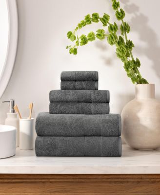 Aston  and Arden Luxury Solid 6-Piece Bath Towel Set, 600 GSM, Soft 100% Turkish Cotton Bathroom Towels, Made in Turkey, 2 Bath Towels, 2 Hand Towels, 2 Washcloths