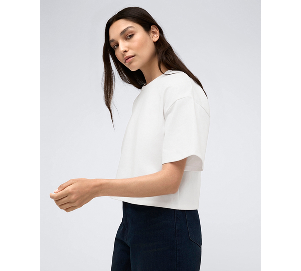Kenneth Cole Women's Heavyweight Cotton Jersey Logo T-shirt