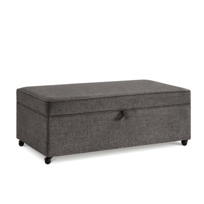 Streamdale Modern Ottoman with Storage and Wheels (Grey