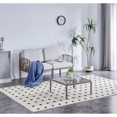 Streamdale Plastic Patio Sofa Armchair with Cushion for Outdoor/Indoor