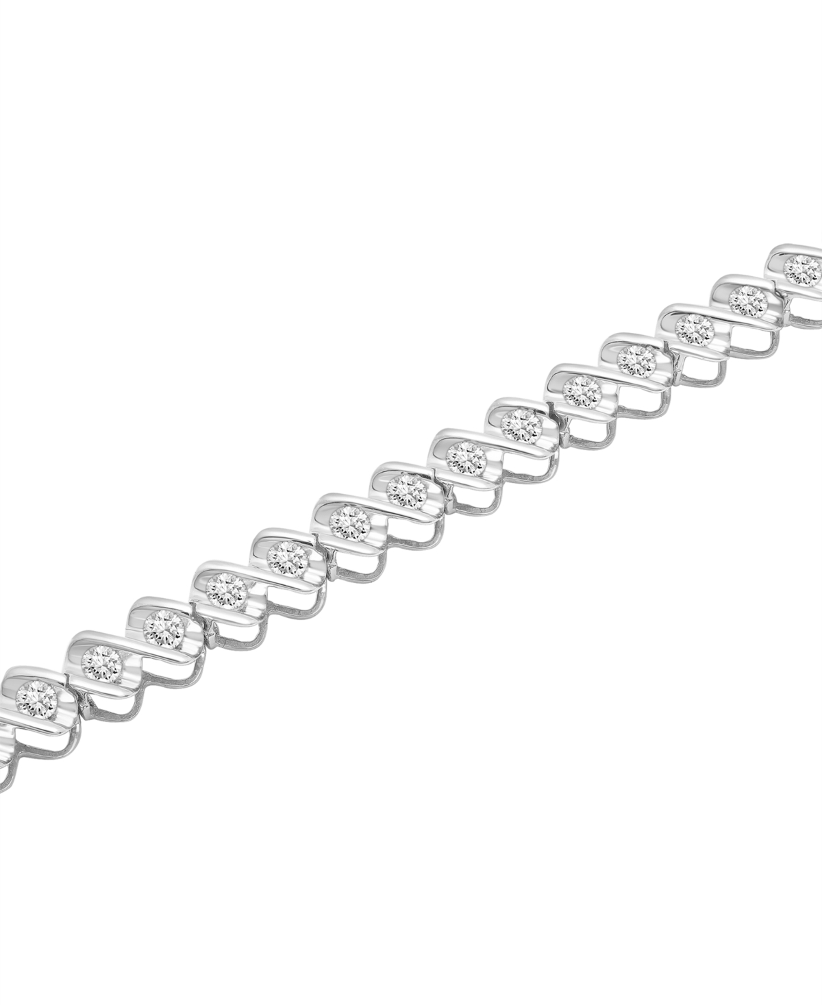 Macy's Diamond Bracelet (2 Ct. T.w.) In 10k White Gold, Created For  In White Gold