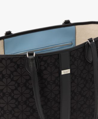 Spade Flower Jacquard Medium Open Tote 