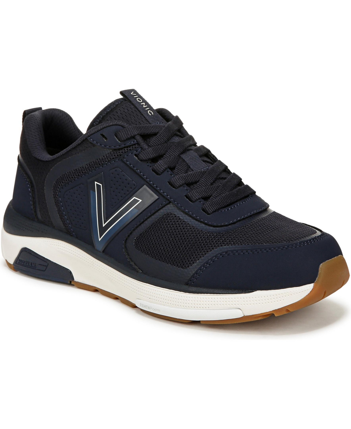 Vionic Womens Walk Strider 001 Walking Shoes - Navy blazer mesh