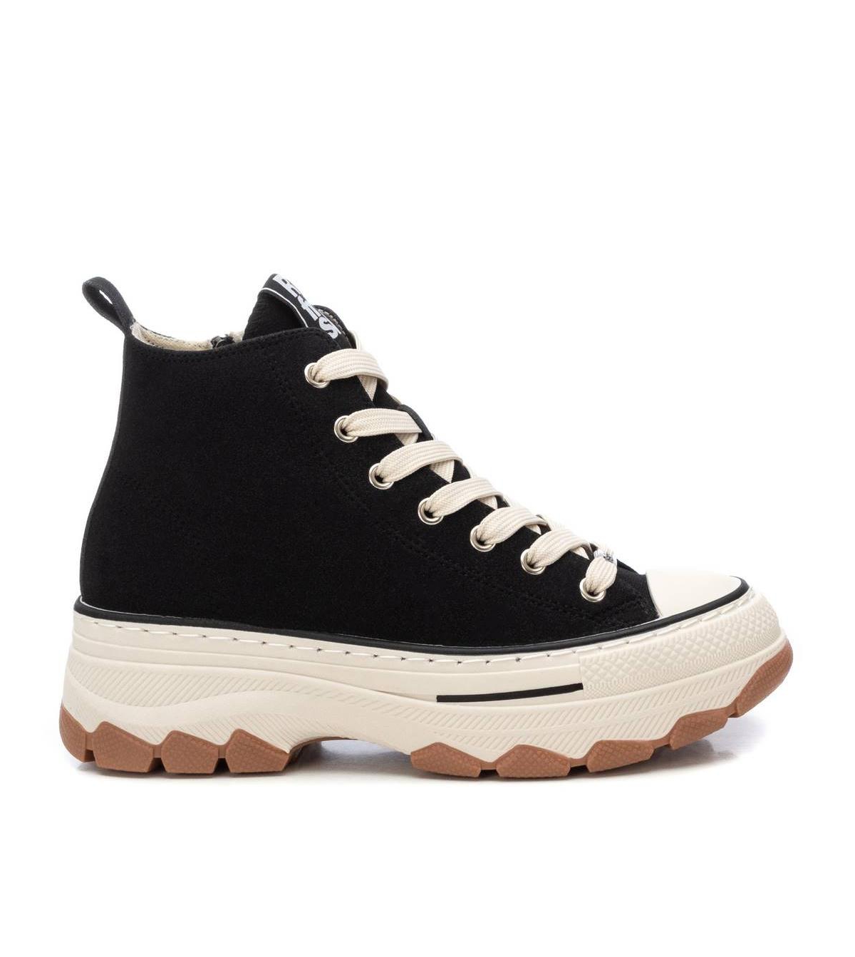 Women's Casual High Top Sneakers By Xti - Beige
