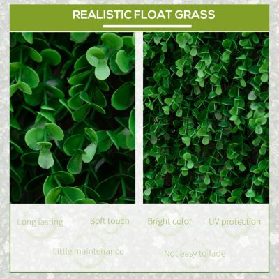 Grass Wall Panels, 20" x 20" Artificial Grass Wall Decor, Greenery Backdrop Panels Wall for Outdoor, Indoor, Garden, Fence, Backyard, Fresh Green