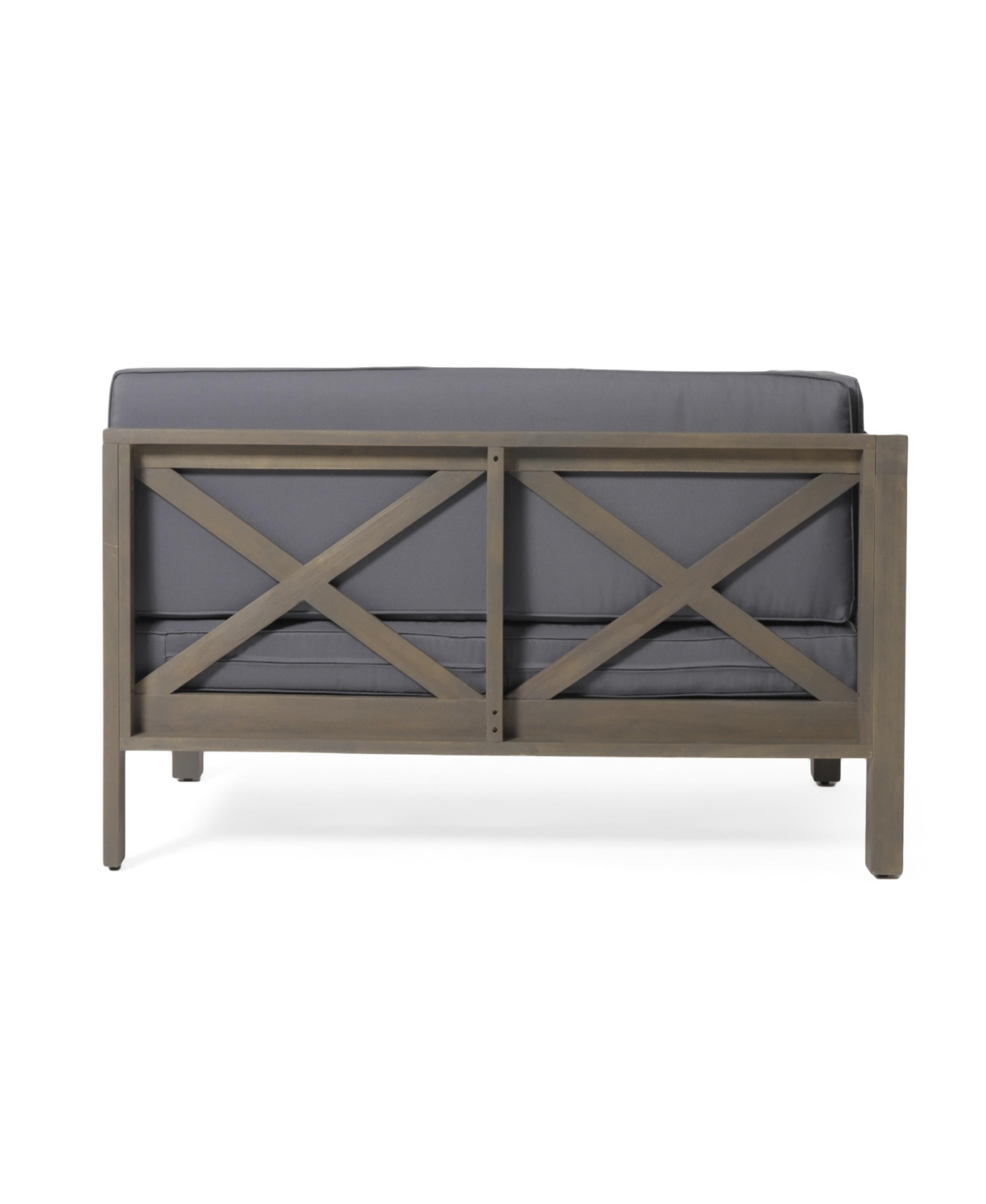 Brava X-Back Corner Bench-l With Coffee Table
