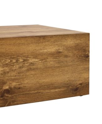 Modern MDF coffee table with wood texture pattern -39.37x23.62x11.81 inches - stylish and durable design
