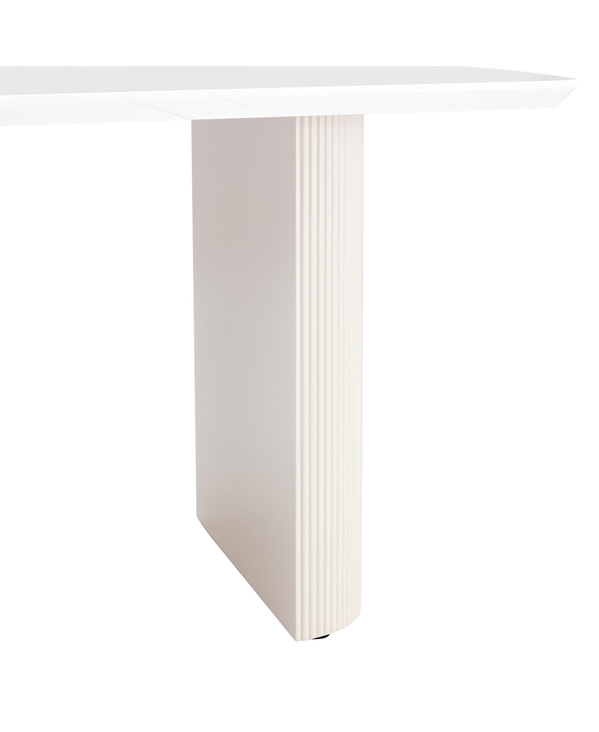 Streamdale Furniture Cream style Mdfdining table.It is a furniture with a warm and soft appearance, suitable for creating a comfortable and fri