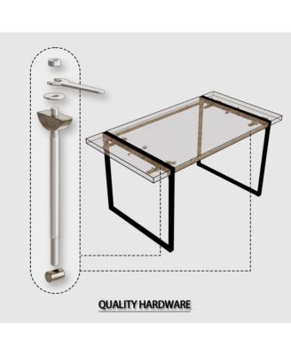 Rustic Dining Table MDF Top, Metal Legs (59 )