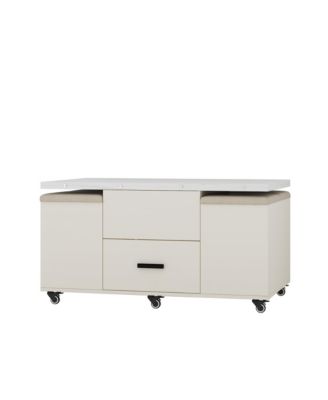 Modern Lift-Top Coffee Table and Stools