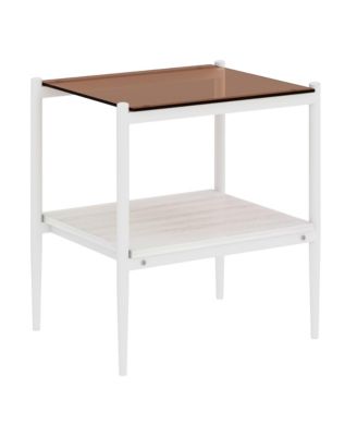 + 2-Piece Set + Glass Top + Modern Design + Rectangle End Table