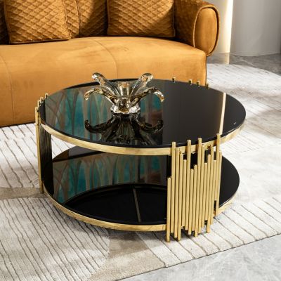 2-Layer Tempered Glass Coffee Table