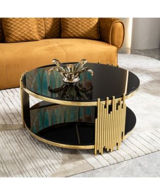 2-Layer Tempered Glass Coffee Table