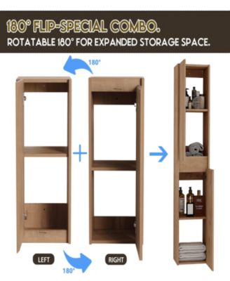 2-Pc Plywood 24" Wall-Mounted Soft-Close Doors Vanity with Resin Sink