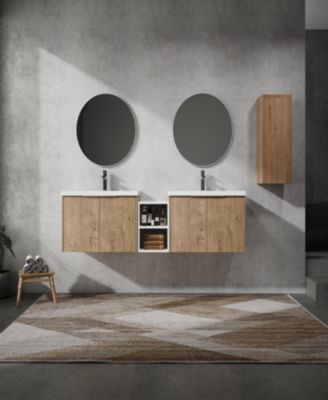 Streamdale 72" Wall-Mounted Vanity with Sink and Cabinet