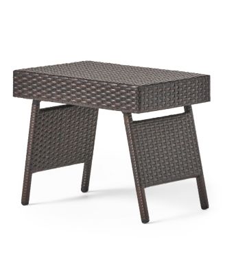 Foldable Rattan Snack Table: Lap Comfort, Outdoor Style