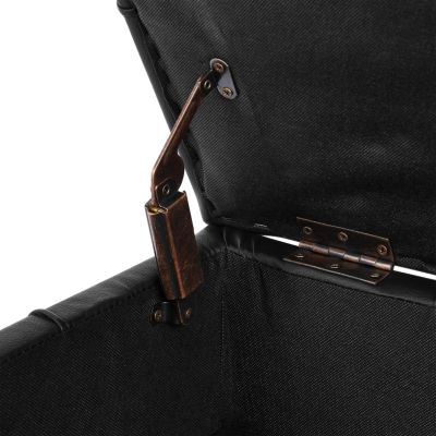 Streamdale Anti-Scratch Leather Ottoman Bench with Golden Legs