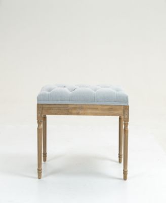 32" French Vintage Upholstered Bench
