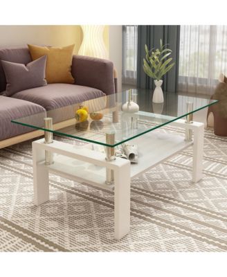 Modern Glass Rectangle Coffee Table