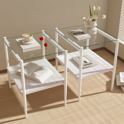 Tempered Glass End Table (Set of 2)