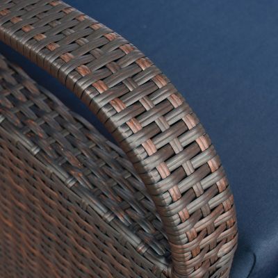 Streamdale Navy Outdoor Adjustable Recliner Chair with Cushions